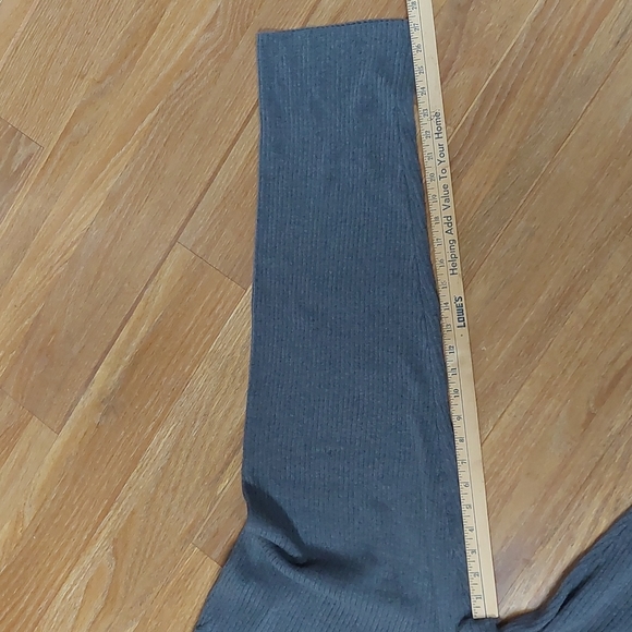 CJ Banks Womens 1X Soft Ribbed Gray Drawstring Leisure Pants with Pockets - Picture 3 of 7